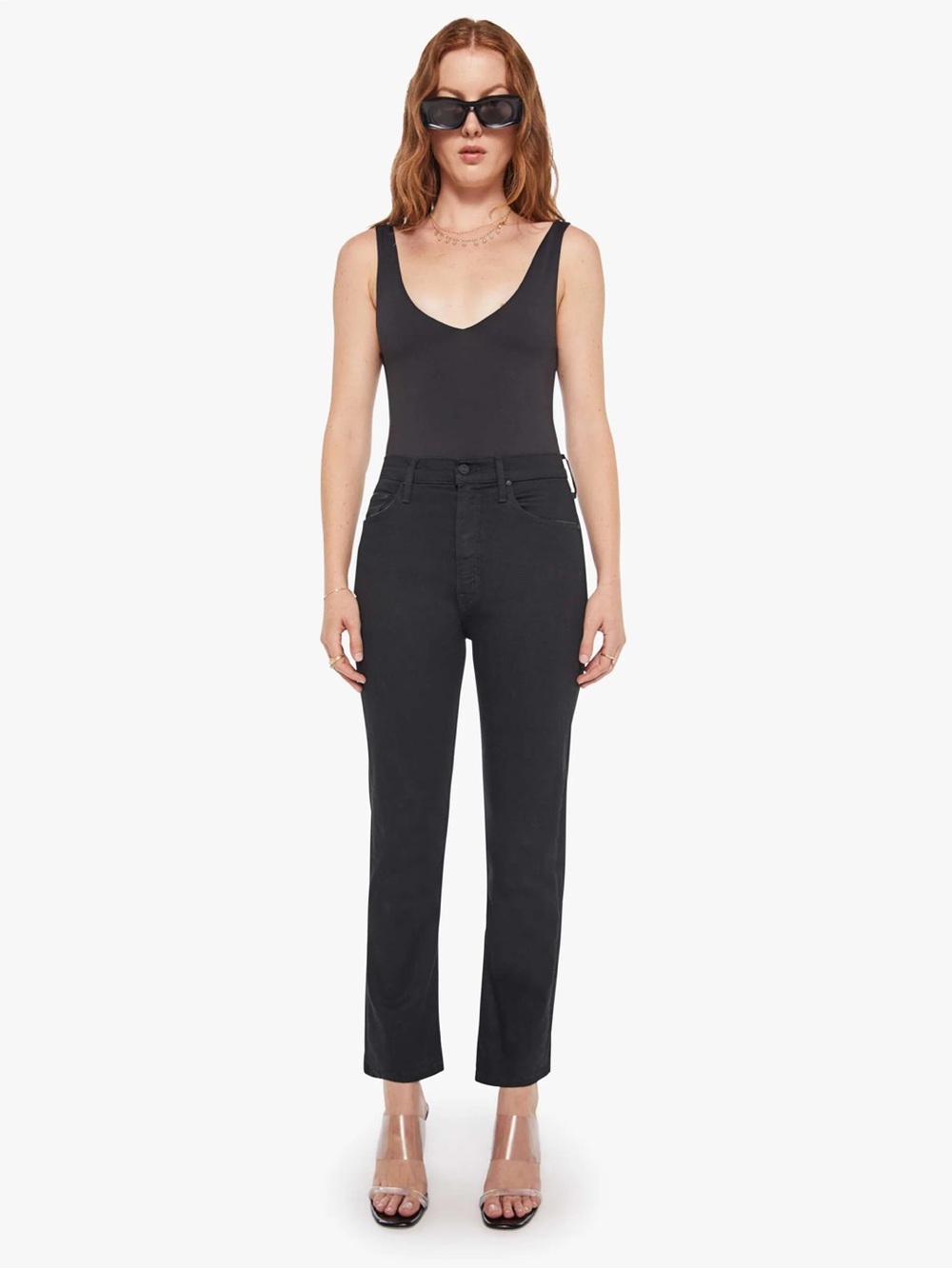 Mother Denim High Waisted Rider Ankle In Not Guilty Black Jeans Women's Sz 29